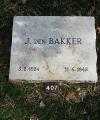 J. den Bakker, graf (bron: H. ten Bergen)