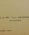Visitekaartje van Anton als opticien in Batavia (bron: A. d'Este)
