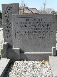 Adriaan Visser, graf in Nieuwendijk (bron: B. voor den Dag)