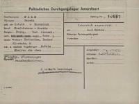 Inschrijvingskaart Kamp Amersfoort (bron: Arolsen Archives)