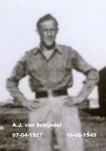A.J. van Schijndel (bron: Indiëmonument 's-Hertogenbosch - om te blijven gedenken)