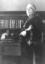 Het 'staatsieportret' van Herman Verheijen, dat in de burgemeesterskamer van het Raadhuis in Erp hangt (bron: Heemkundekring Erthepe, Erp)